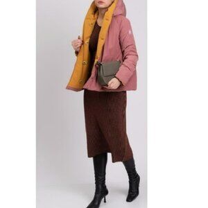 OOF Reversible Pink and Yellow Women's Puffer Coat